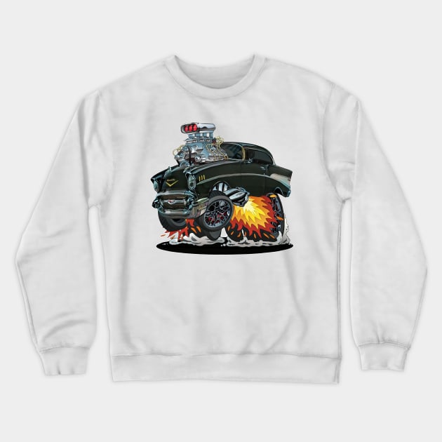 1957 Chevy Hot Rod Crewneck Sweatshirt by Wilcox PhotoArt